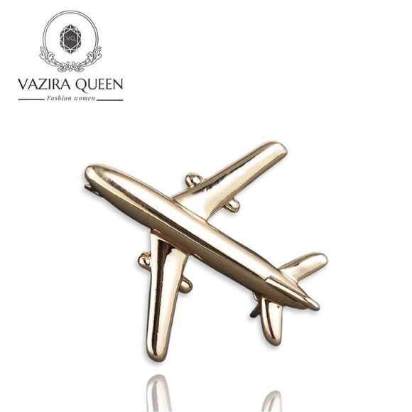 VQ Plane Brooch - Picture 1 of 6